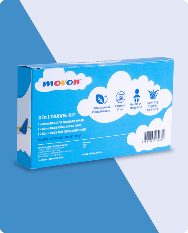 MOVON Travel Kit 3-dalam-1 belakang
