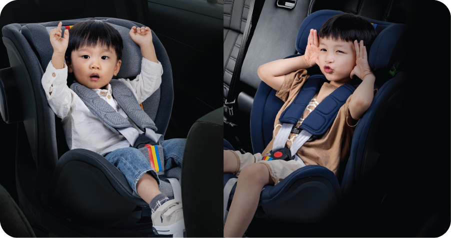 Kerusi bayi MoveMate memberikan keselesaan dan keselamatan untuk kanak-kanak di dalam kenderaan